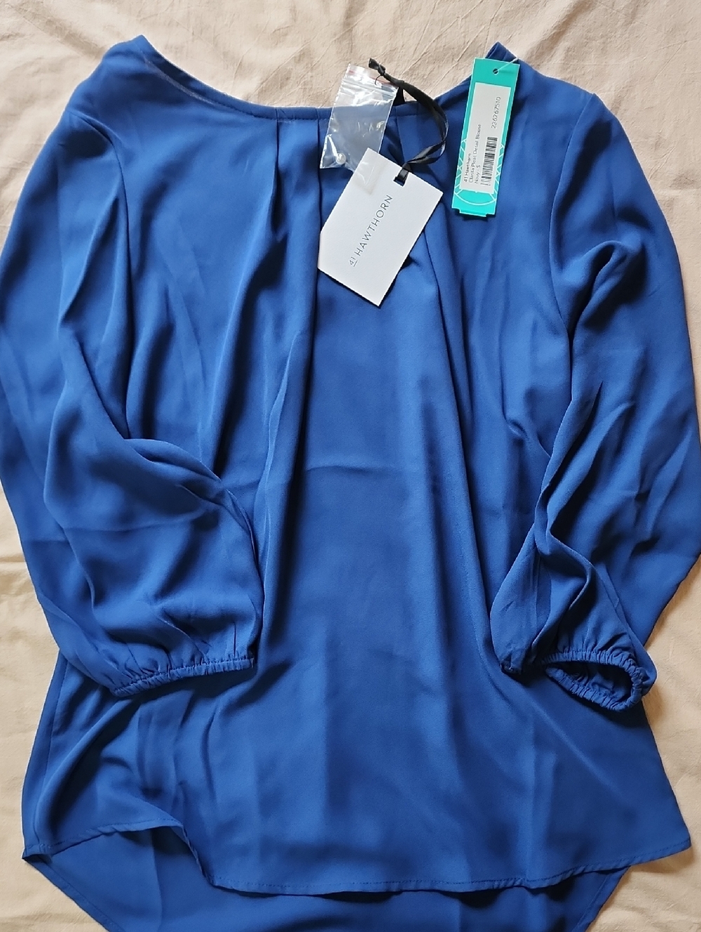 41 Hawthorn Royal Blue Long Sleeve Blouse